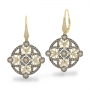 Champage and White Diamond fashion earrings
